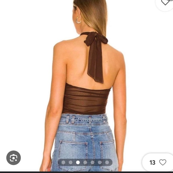 Majorelle Charlize halter top size S brown - Picture 2 of 6